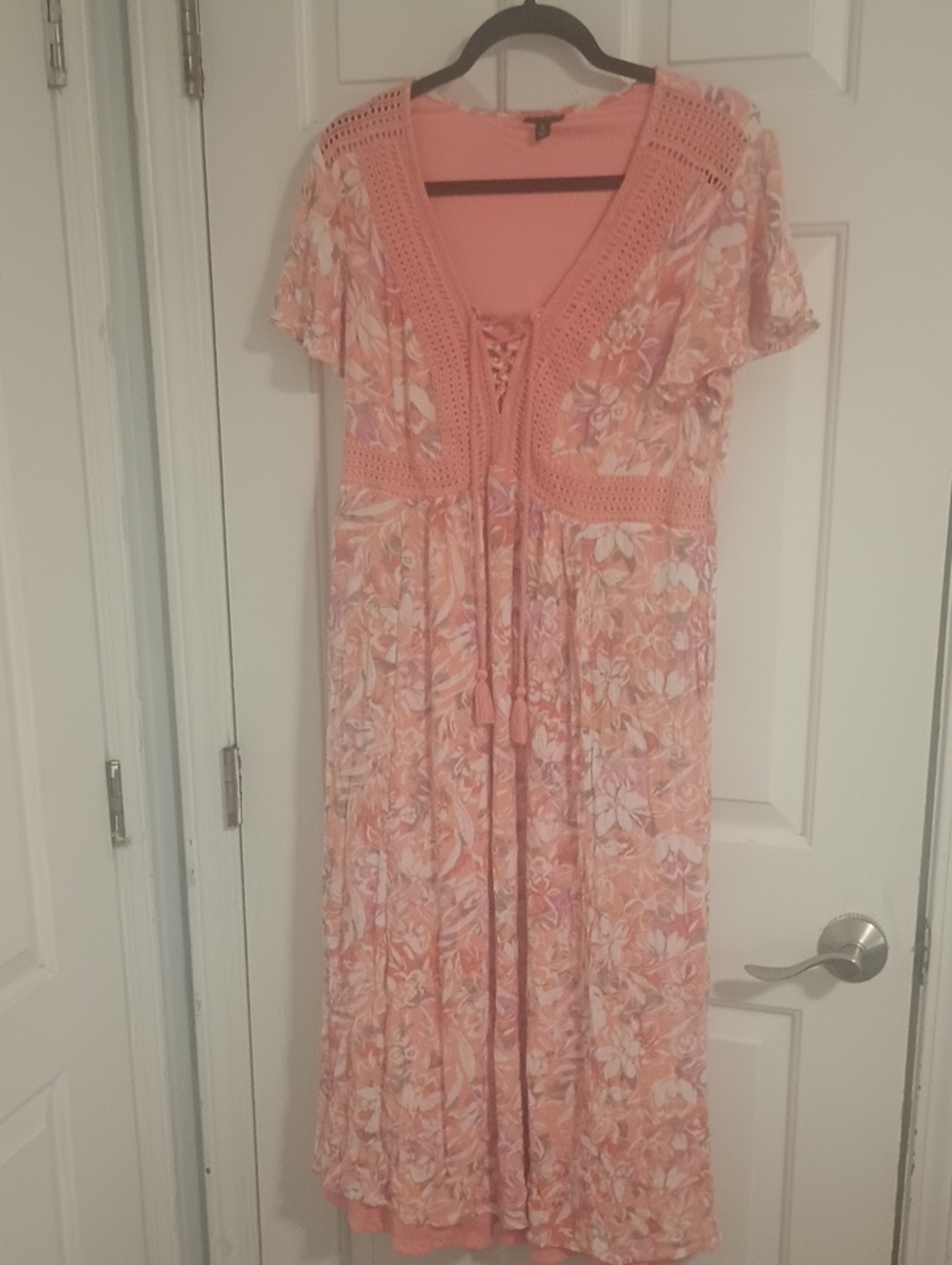 torrid Coral Floral Midi Dress